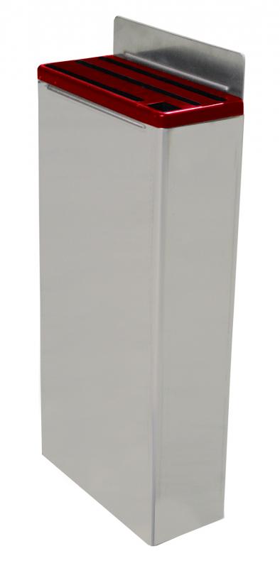 Omcan 12918 Extra Small Stainless Steel Knife Rack with Red Plastic Insert