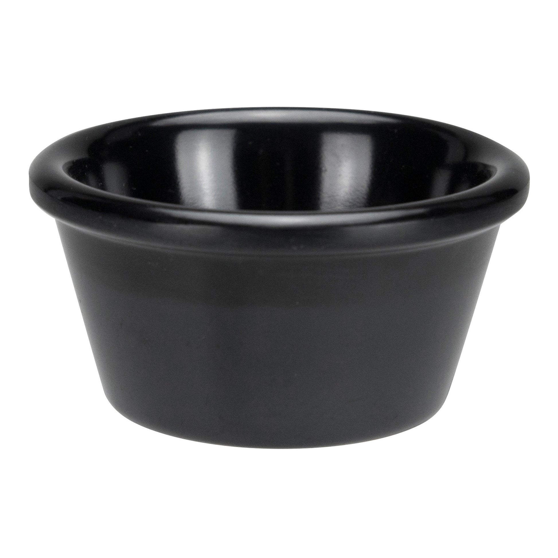 Winco RP-2K 2 oz. Black Plain Ramekins
