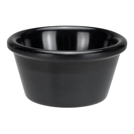 Winco RP-2K 2 oz. Black Plain Ramekins