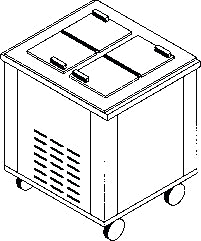 Dinex DXP4ICF 12 Gallon 32" x 36" Stainless Steel DineXpress Ice Cream Freezer
