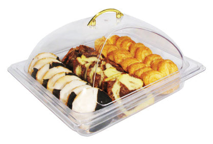 Winco C-DPF2 Half-size Polycarbonate Dome Cover, Cut-out Opening