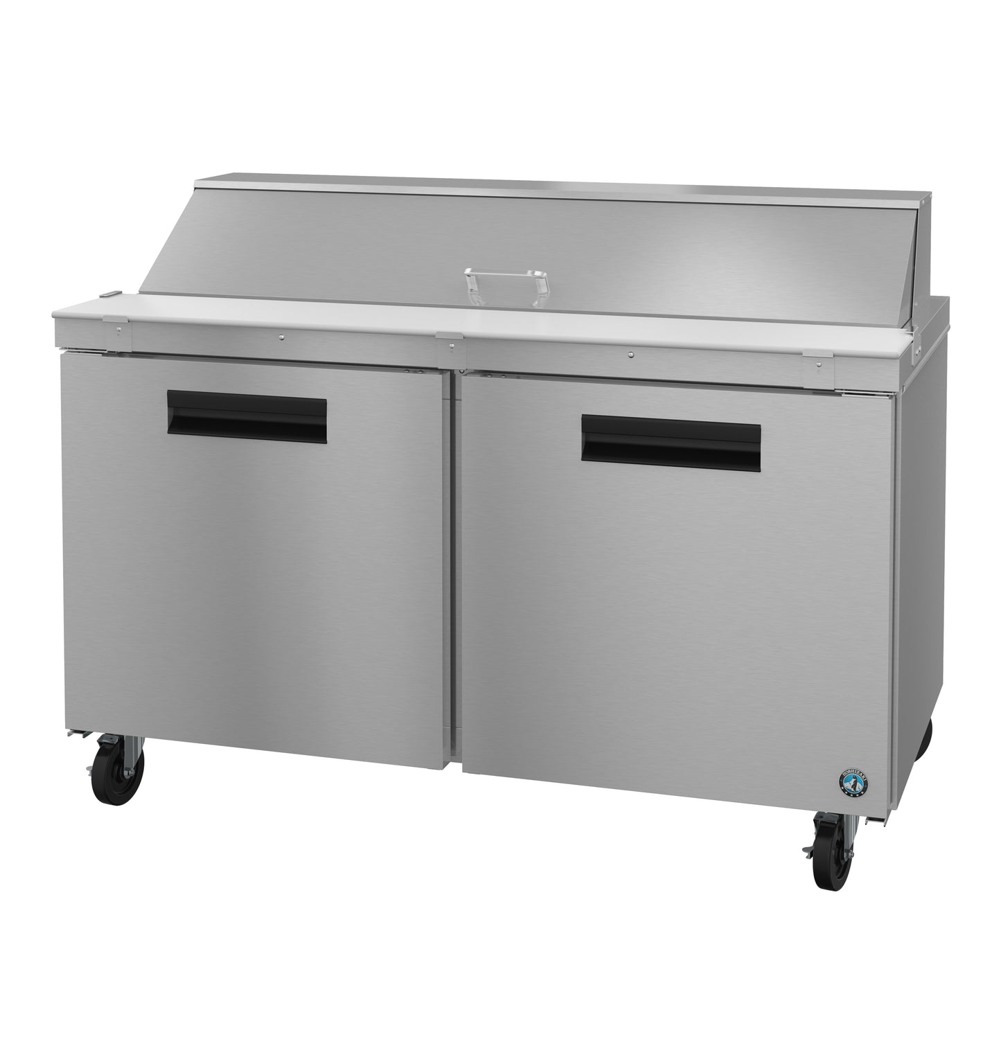 Hoshizaki SR60B-16 Two Section Stainless Doors Sandwich Prep Table Refrigerator
