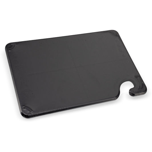 San Jamar CBG6938BK 6" x 9" x 0.375" Black Saf-T-Grip Cutting Board