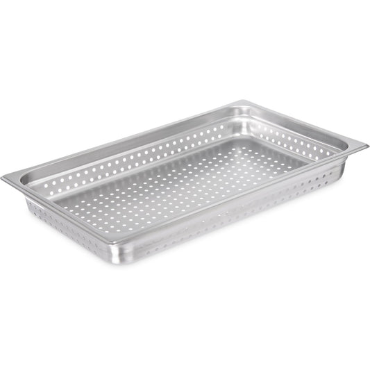 Carlisle 607002P Full-Size Stainless Steel DuraPan Light Gauge Perforated Steam Table Hotel Pan