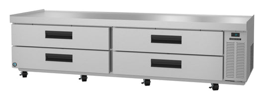 Hoshizaki CR98A Two Section Stainless Drawers Chef Base Prep Table Refrigerator