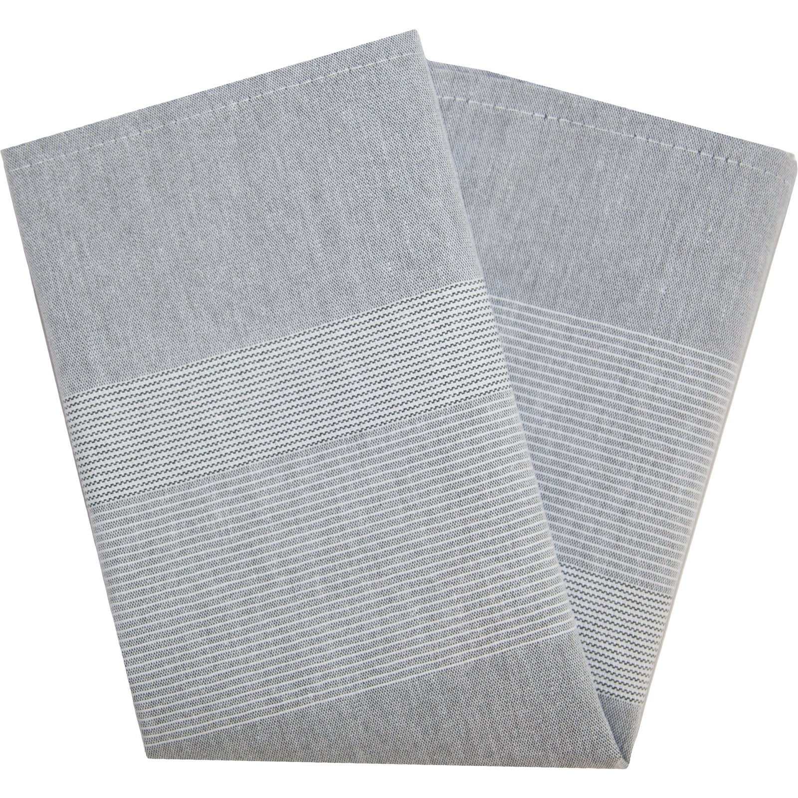 Snap Drape 54361822NH503 18" x 22" Black 50% Spun Polyester/50% Filament Transition Striped Napkin
