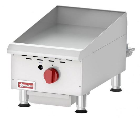 Omcan 43016 Gas Stainless Steel Countertop Griddle With Thermostatic Control with 1 Burner