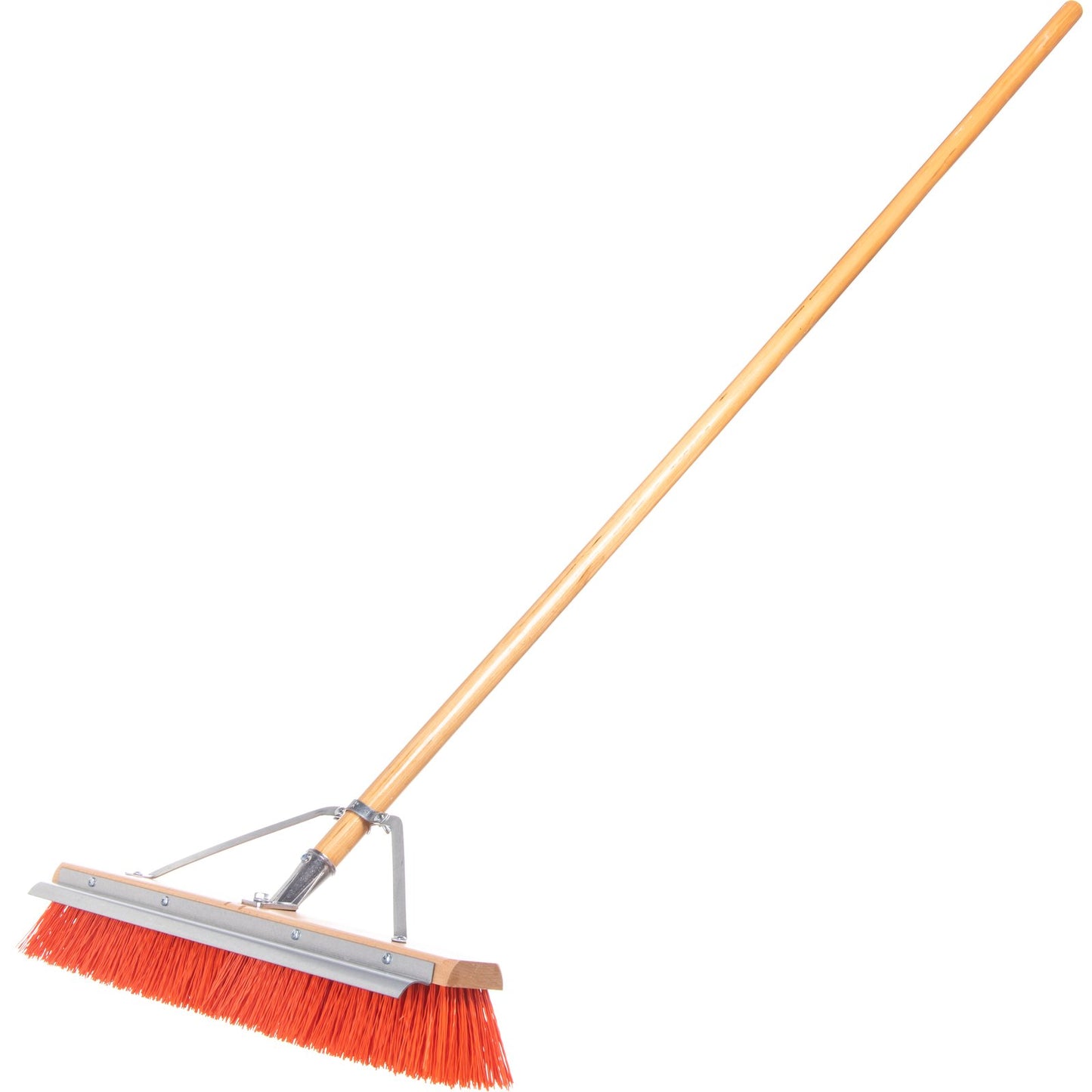 Carlisle 36952424 24" Flo-Pac Sweep with Orange Polypropylene Bristle and Steel Scraper Blade