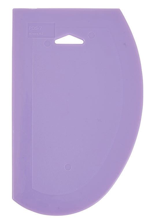 Winco PDS-7P Purple Plastic Dough Scrapers, Allergen Free (6pcs/pk)