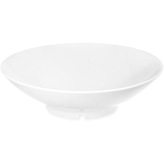 Carlisle ARR24002 46 oz White Melamine Shallow Open Vegetable Bowl