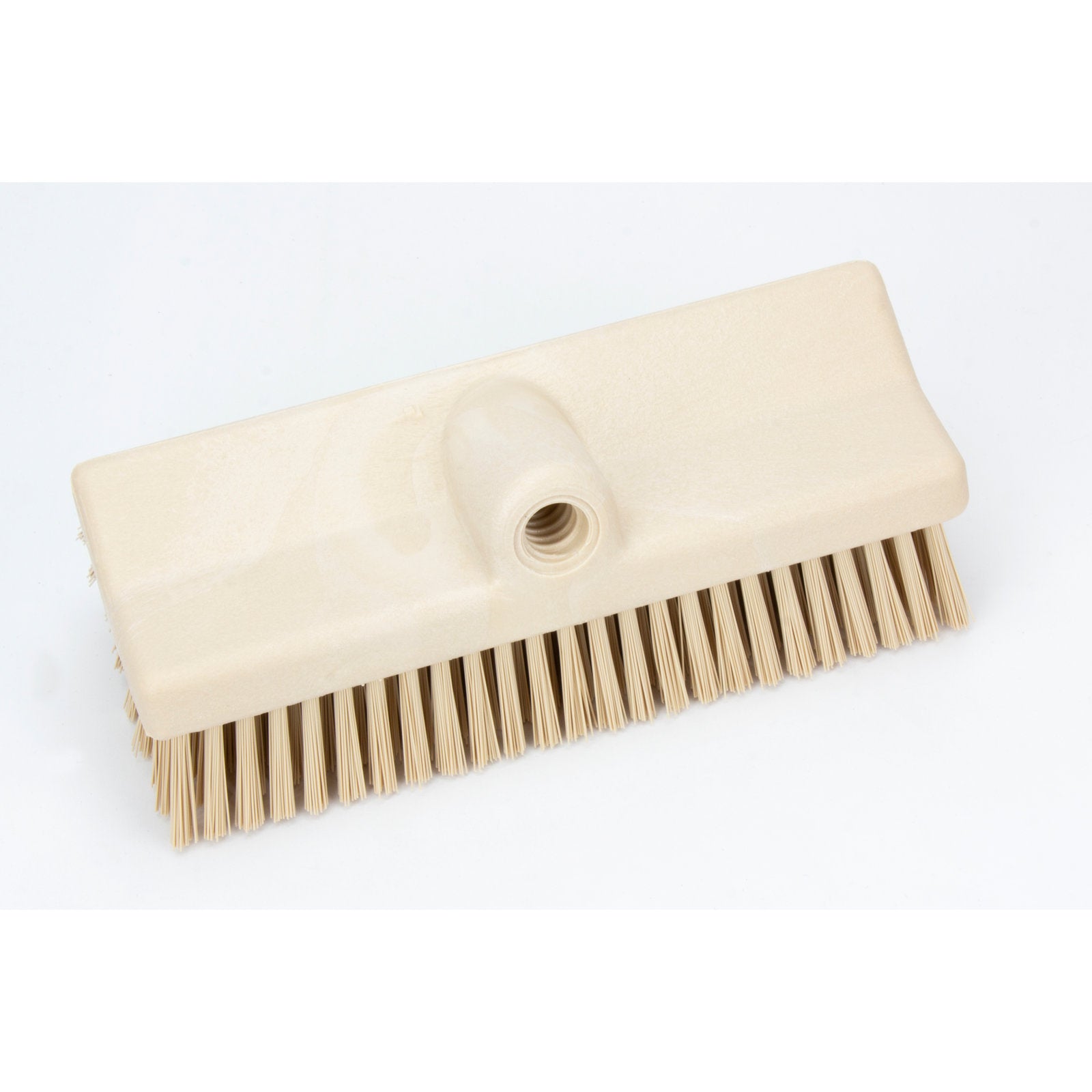 Carlisle 40423EC25 10" Tan Color Coded Bi-Level Scrub Brush