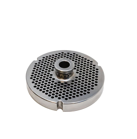 Omcan 11169 #32 Three Notches/Round Stainless Steel Machine Plate with Hub, 3.5 mm (9/64")