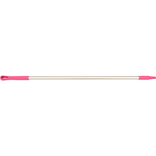 Carlisle 40216EC26 48" Pink Natural Aluminum Handle with Color-Coded Tip and Hang Up Cap