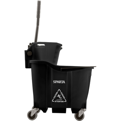Sparta 8690403 35 Qt Black Polypropylene OmniFit Mop Bucket Combo: Side Press Wringer