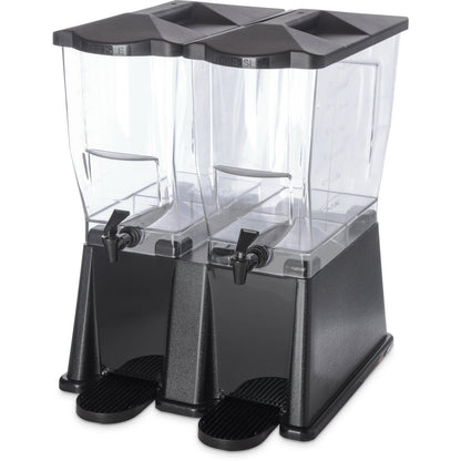 Carlisle 1085303 3.5 Gallon Black Double TrimLine Economy Beverage Dispenser
