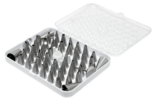 Omcan 48898 52 Piece Stainless Steel Seamless Cake Decorating Set