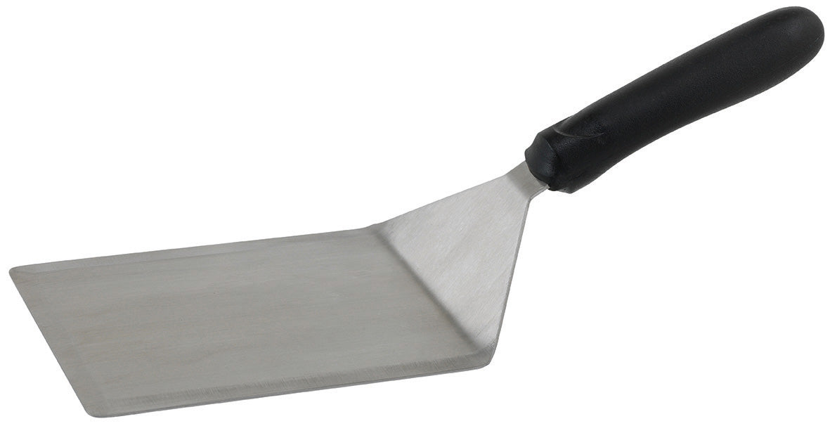 Winco TKP-63 Black Polypropylene Handle Extra Heavy Turner w/ Cutting Edge, 5" x 6" Blade