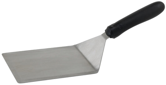 Winco TKP-63 Black Polypropylene Handle Extra Heavy Turner w/ Cutting Edge, 5" x 6" Blade