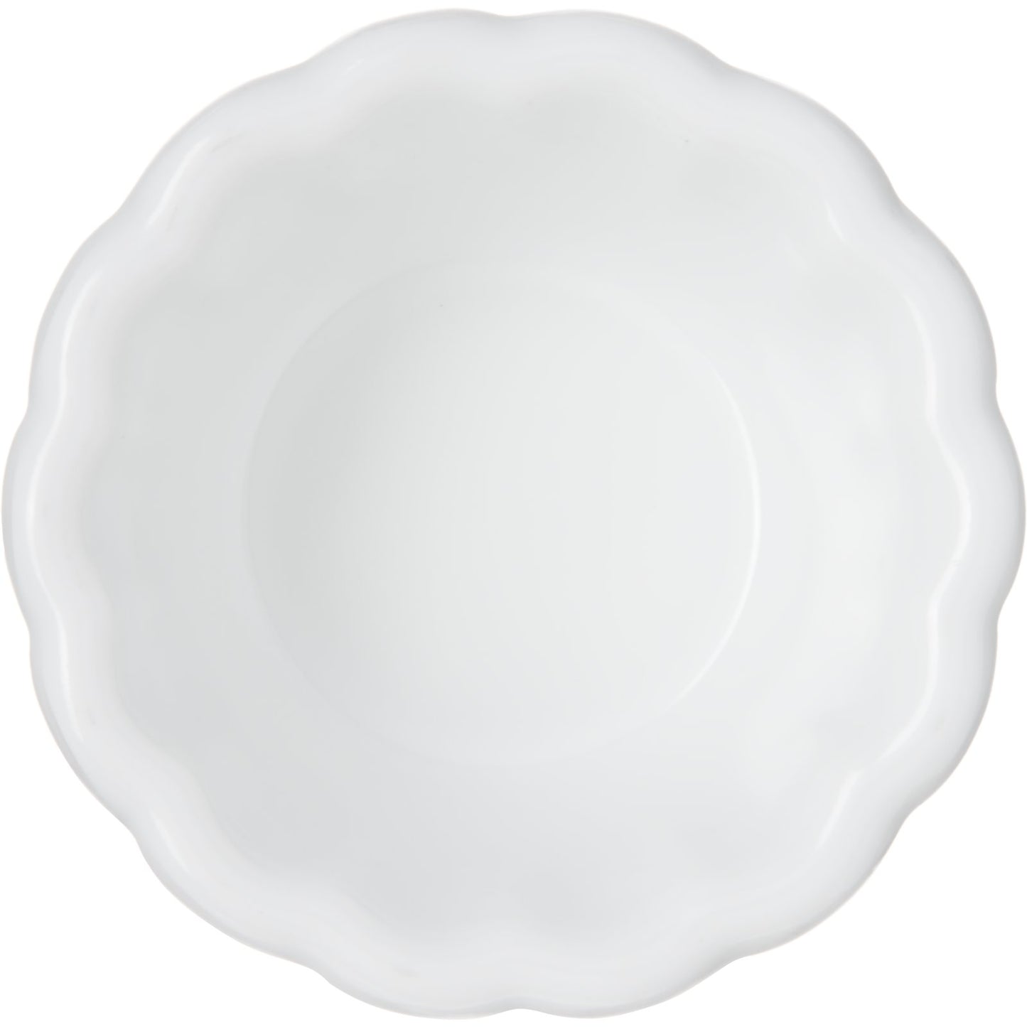 Carlisle 4394302 2 oz White Melamine Scalloped Ramekin