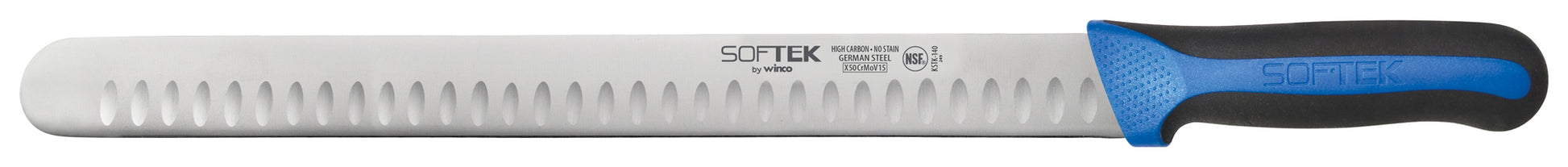 Winco KSTK-140 14" SofTek Hollow Ground Slicer, Soft Grip Handle