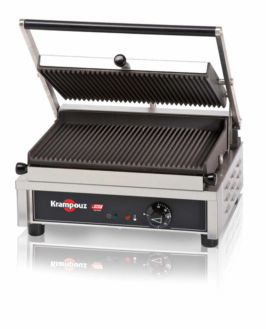 Eurodib GECID4 Medium Single All Ribbed Panini Grill