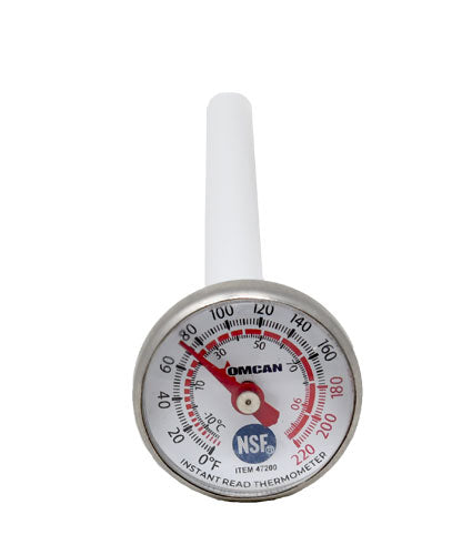 Omcan 47200 1" dia. Pocket Test Thermometer with Built-In Clip On The Protective Sleeves NSF