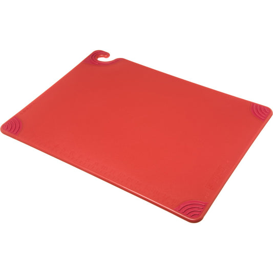 San Jamar CBG182412RD 18" x 24" x 0.5" Red Saf-T-Grip Cutting Board