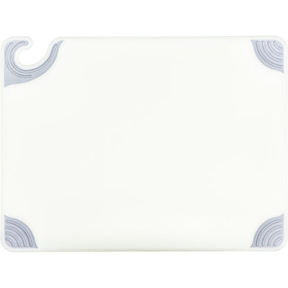 San Jamar CBG152012WH 15" x 20" x 0.5" White Saf-T-Grip Cutting Board