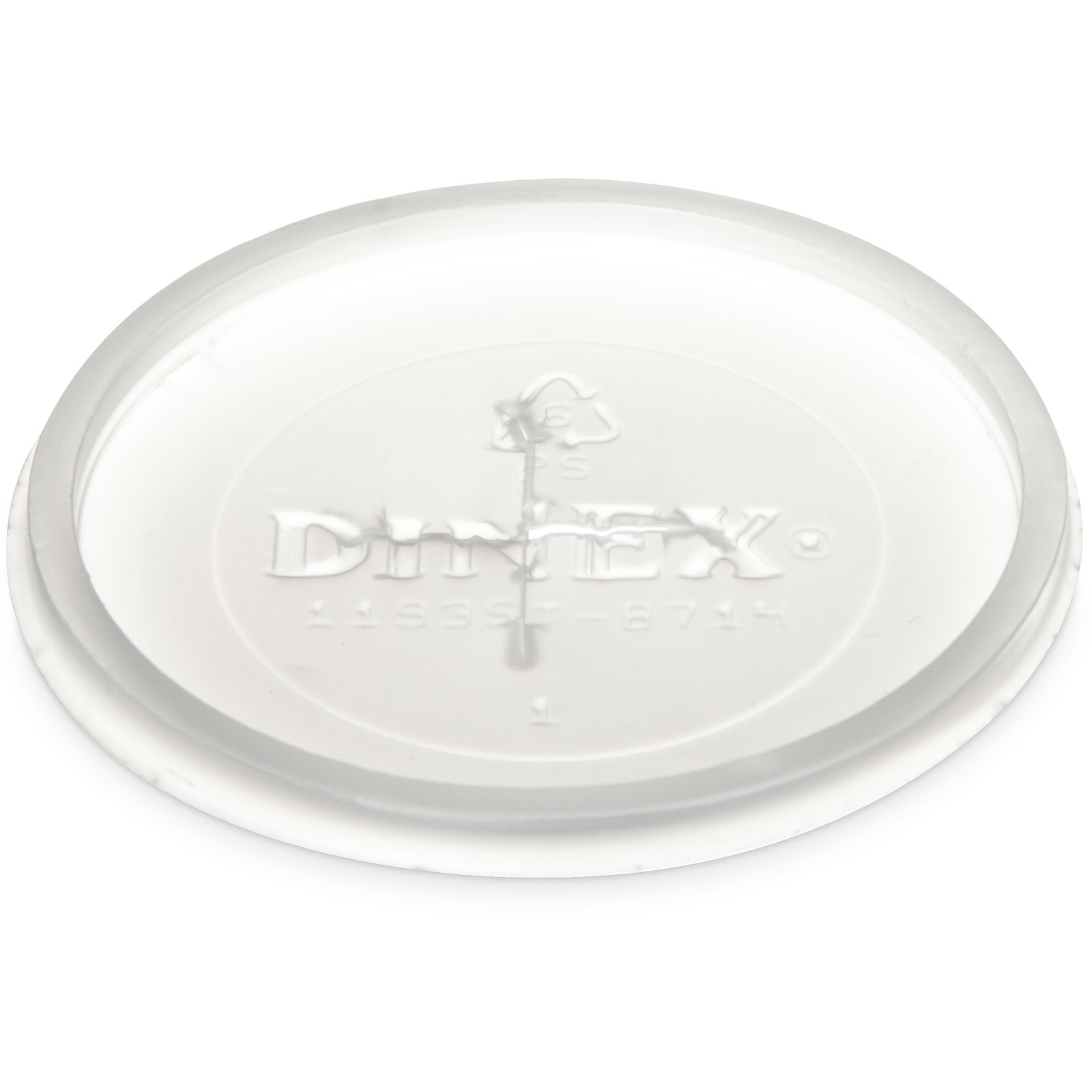 Dinex DX1193ST8714 Translucent Classic Disposable Lid with Straw Slot - Fits for 5 - 9 oz Dinex, Carlisle and Cambro Tumblers (1000/cs)