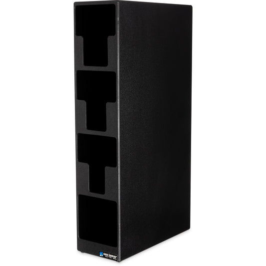 San Jamar L2203 26.25" x 7.25" x 15.25" Black 4-Slot Lid and Straw Tower
