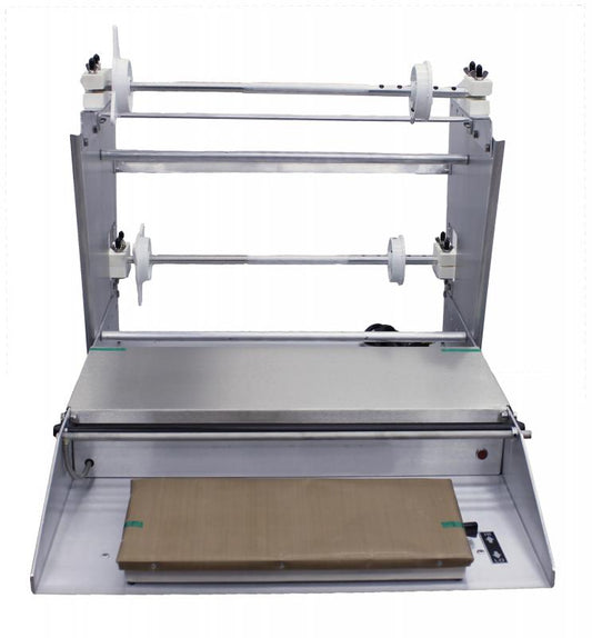 Omcan 14431 Three-Roll Capacity Wrapping Machine with Mounting Axles
