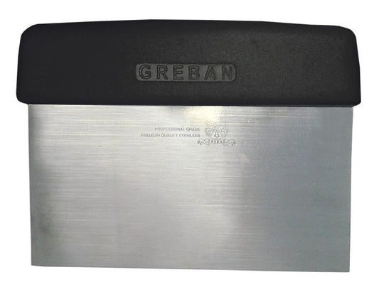 Omcan 14200 6-inch Dough Scraper with Black Handle