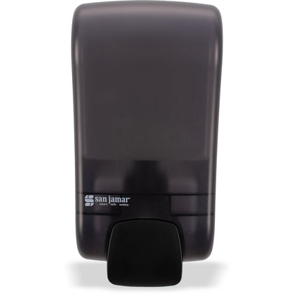 Carlisle S1300TBK 1300 mL Black Pearl Manual High Impact Plastic Rely Soap & Sanitizer Dispenser, Liquid & Lotion