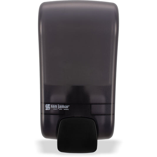 Carlisle S1300TBK 1300 mL Black Pearl Manual High Impact Plastic Rely Soap & Sanitizer Dispenser, Liquid & Lotion