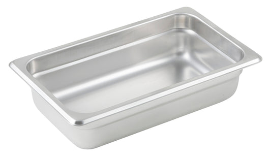 Winco SPJM-402 1/4 Size Stainless Steel Anti-jam Steam Pan