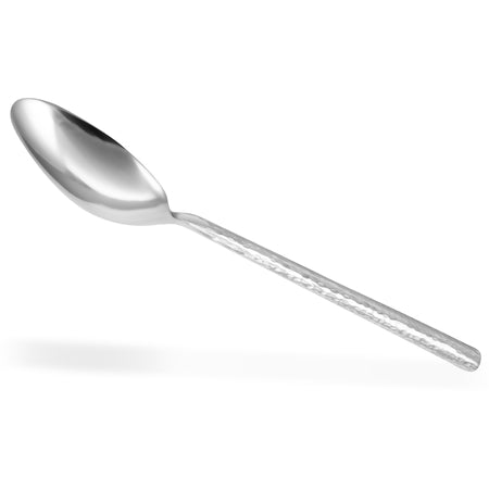 Carlisle 60205 10" Terra Solid Spoon - Hammered Mirror Finish - 400 Series Stainless