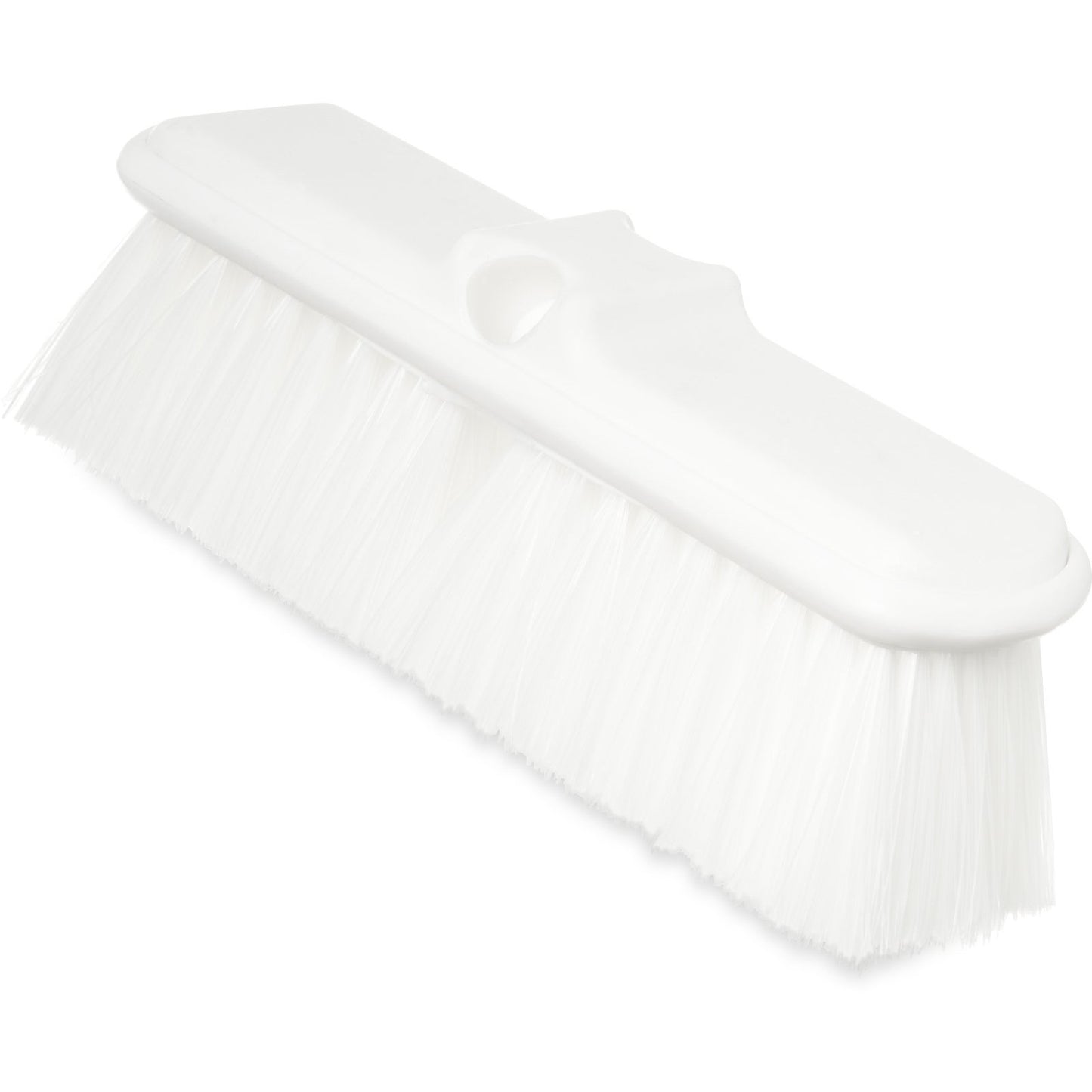 Carlisle 40050EC02 9.5" White Color Coded Flo-Thru Brush with Protective Bumper