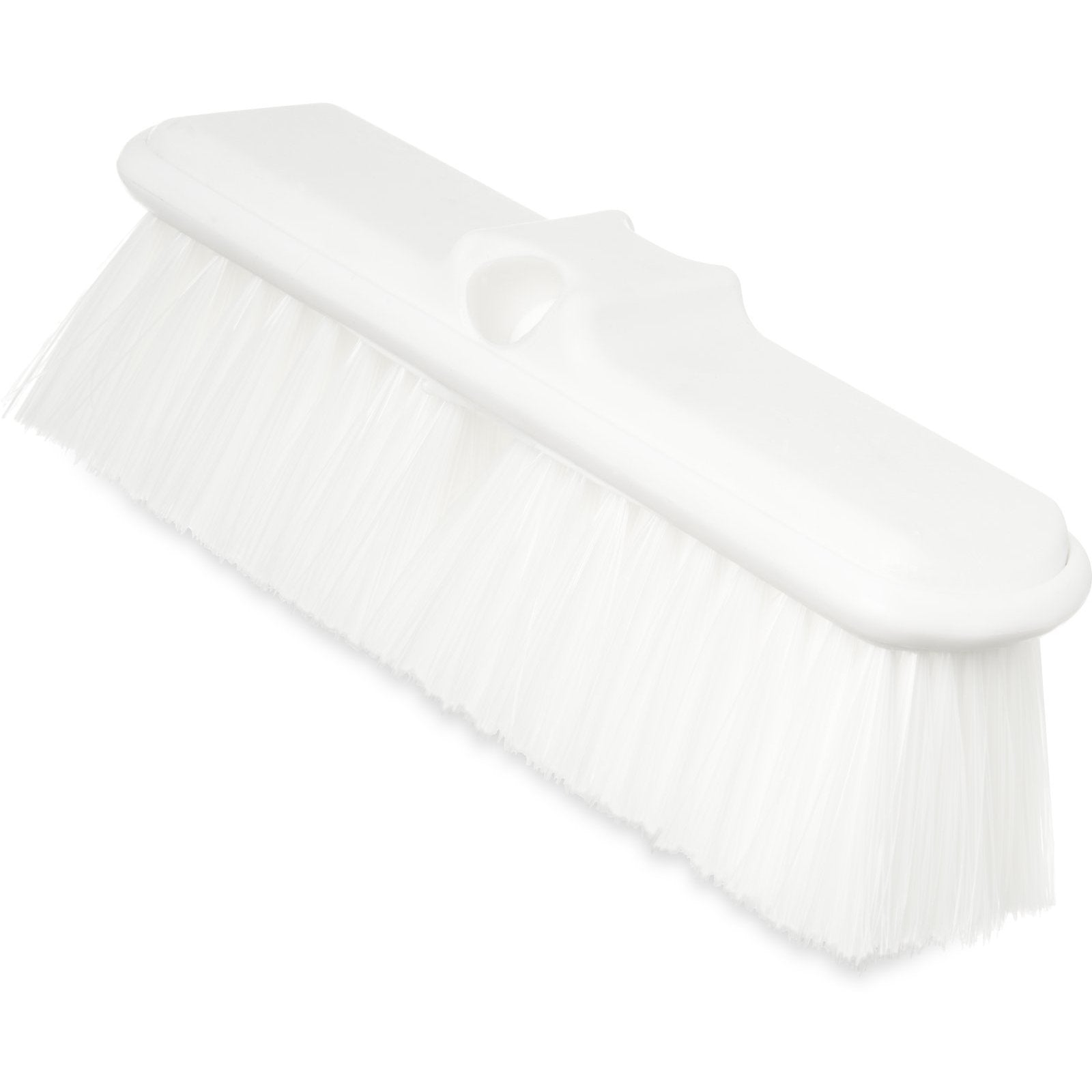 Carlisle 40050EC02 9.5" White Color Coded Flo-Thru Brush with Protective Bumper