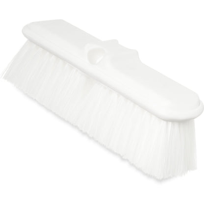 Carlisle 40050EC02 9.5" White Color Coded Flo-Thru Brush with Protective Bumper