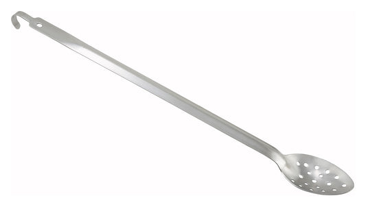 Winco BHKP-21 21" Stainless Steel Perforated Basting Spoon w/ Hook