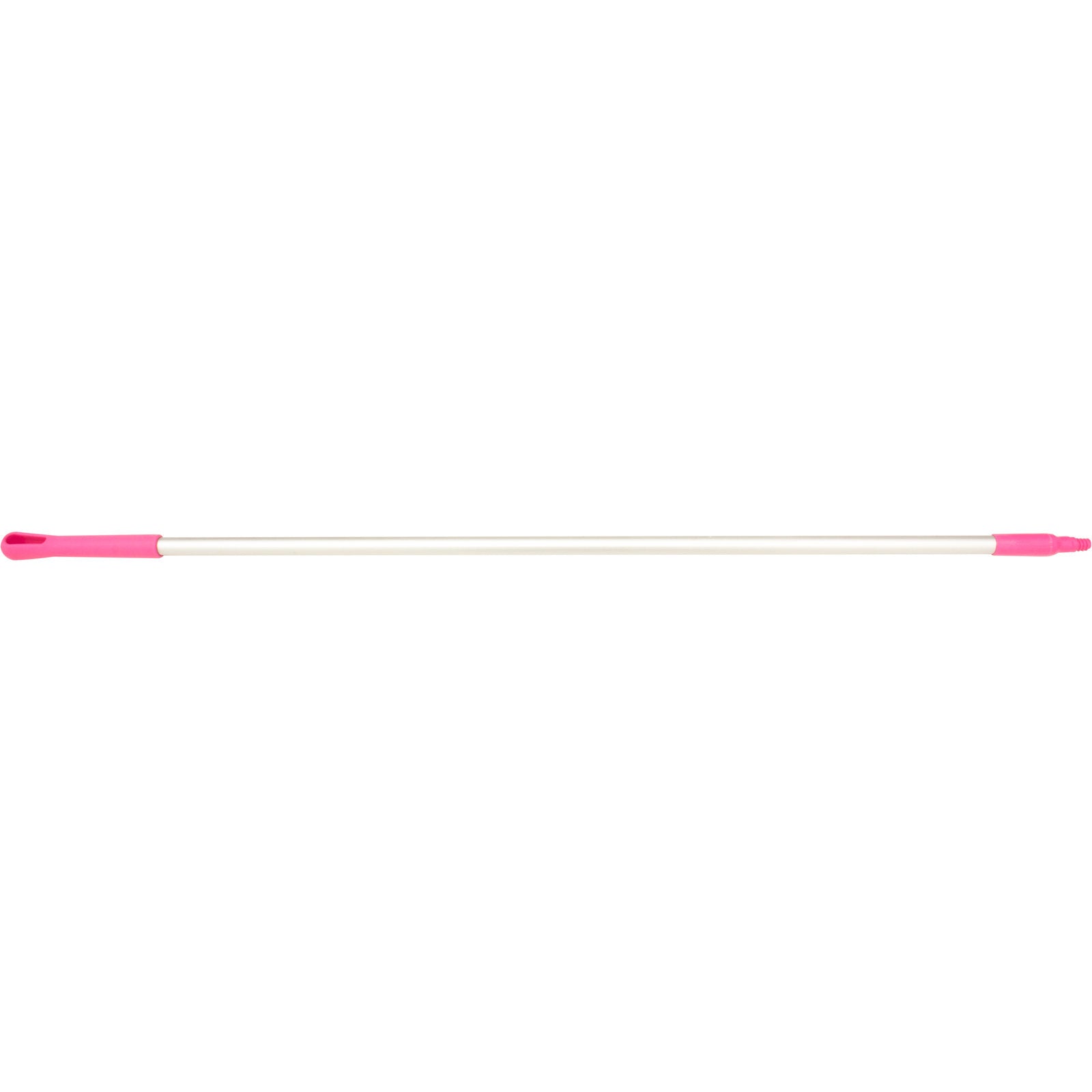 Carlisle 40226EC26 60" Pink Natural Aluminum Handle with Color-Coded Tip and Hang Up Cap