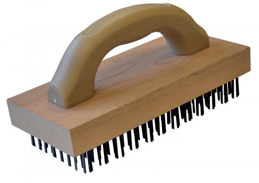 Omcan 10450 Wooden Block Brush with Handle