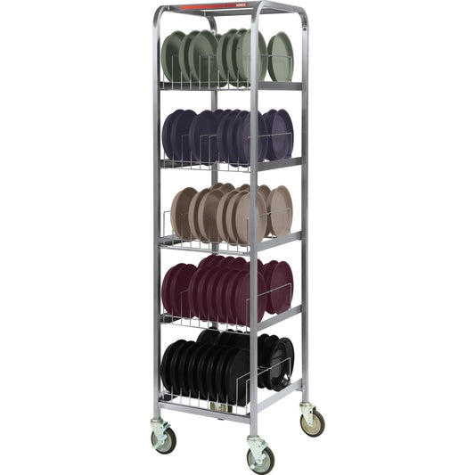 Dinex DX1173X80 80 Domes or 160 Bases 40" x 20.25" x 59" Stainless Steel Drying and Storage Cart