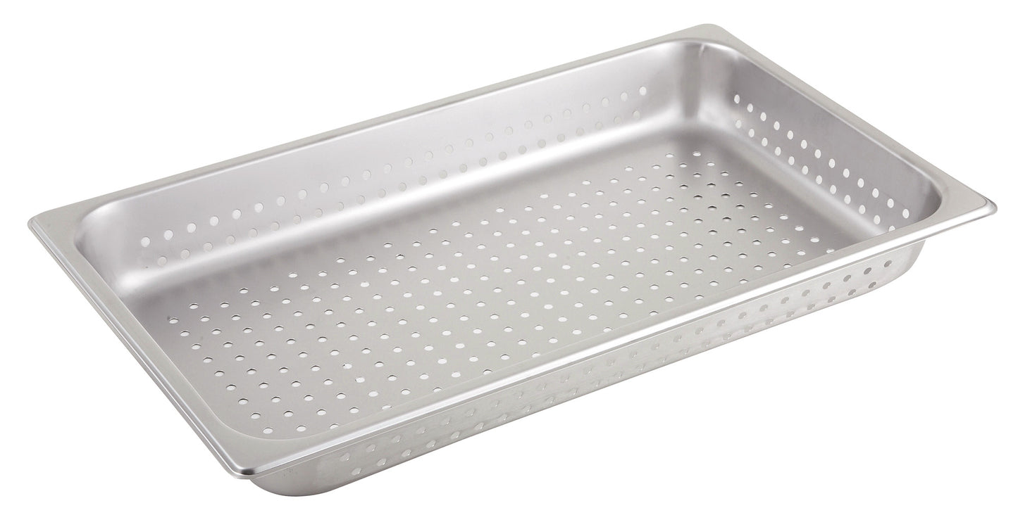 Winco SPFP2 Full-size Stainless Steel Perforated Steam Pan, 2-1/2" Deep