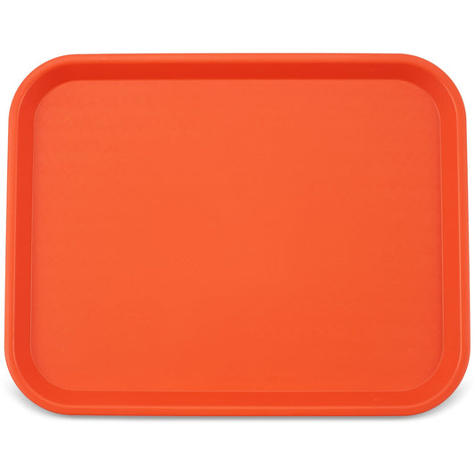 Carlisle CT141824 14" x 18" Orange Cafe Fast Food Cafeteria Tray