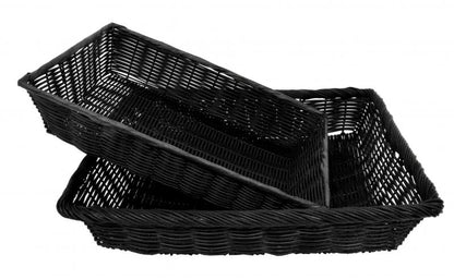 Omcan 24836 18" x 12" x 3.5" Black Deli Basket