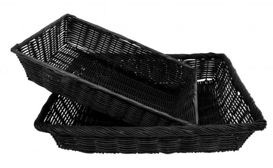 Omcan 24836 18" x 12" x 3.5" Black Deli Basket