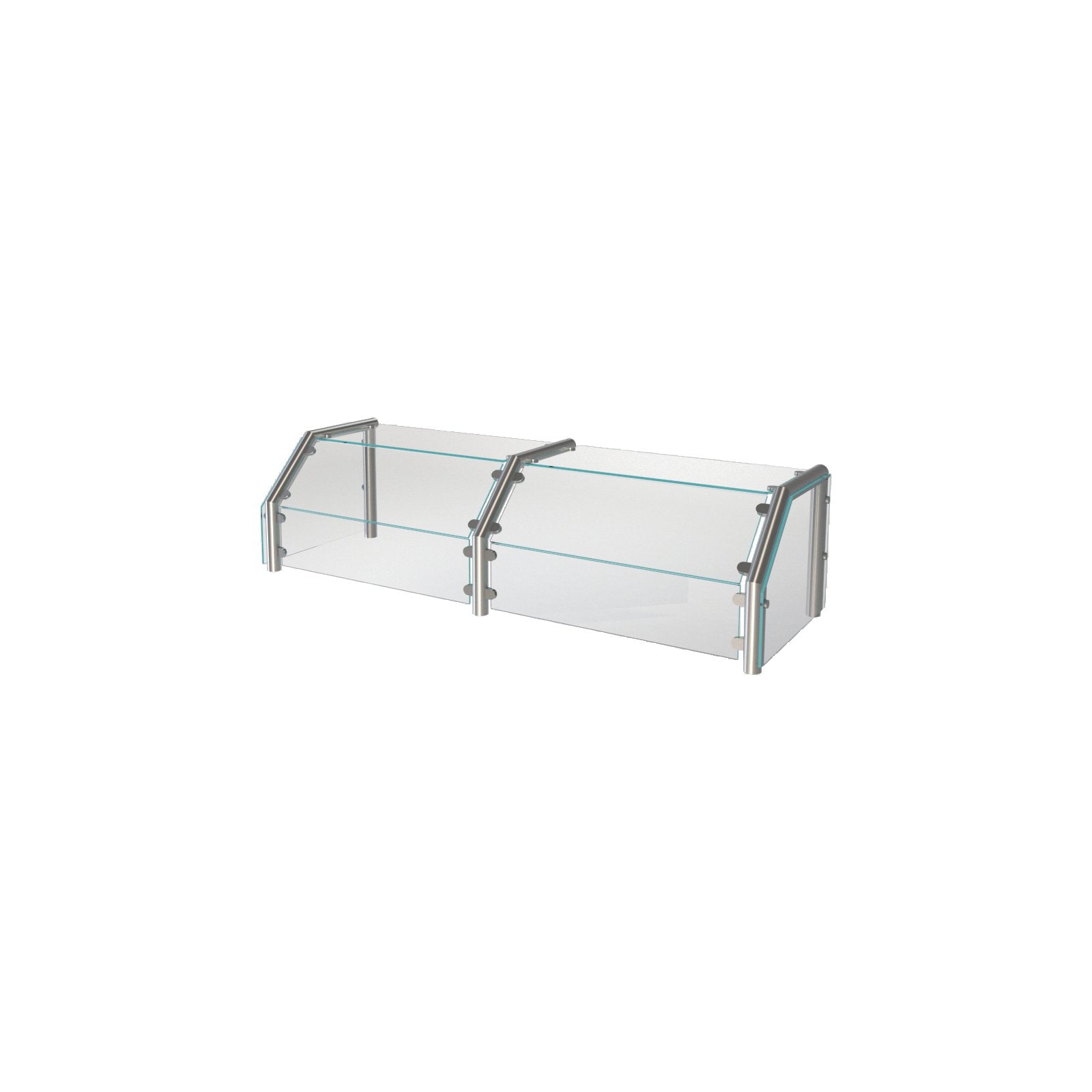 Dinex DXPCPGFL3 3-Well DineXpress Cafeteria Protector Guard with Fluorescent Lights