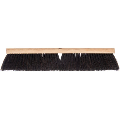 Carlisle 4504003 18" Flo-Pac Hardwood Push Broom Head with Black Blended Horsehair Bristle