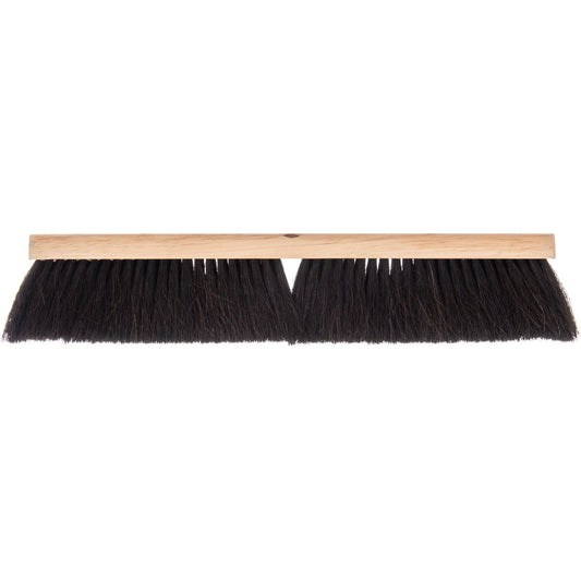 Carlisle 4504003 18" Flo-Pac Hardwood Push Broom Head with Black Blended Horsehair Bristle